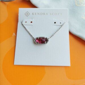 Kendra Scott Elisa Berry red glass Necklace / Silver
